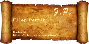 Filep Patrik névjegykártya